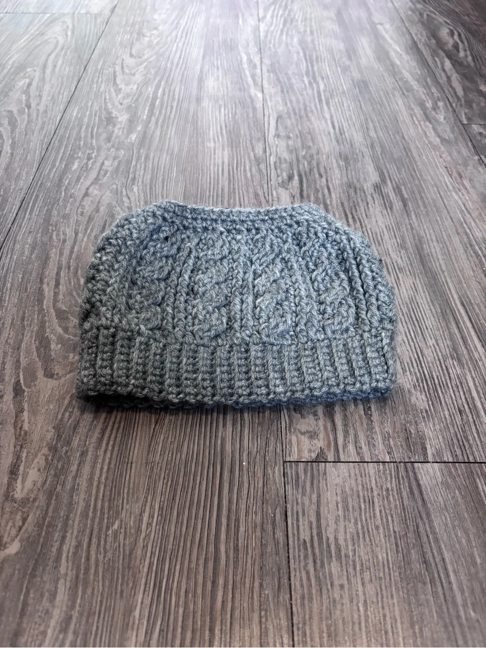 Cozy Cable Knit Kids Beanie Hat - Light Gray with Bow